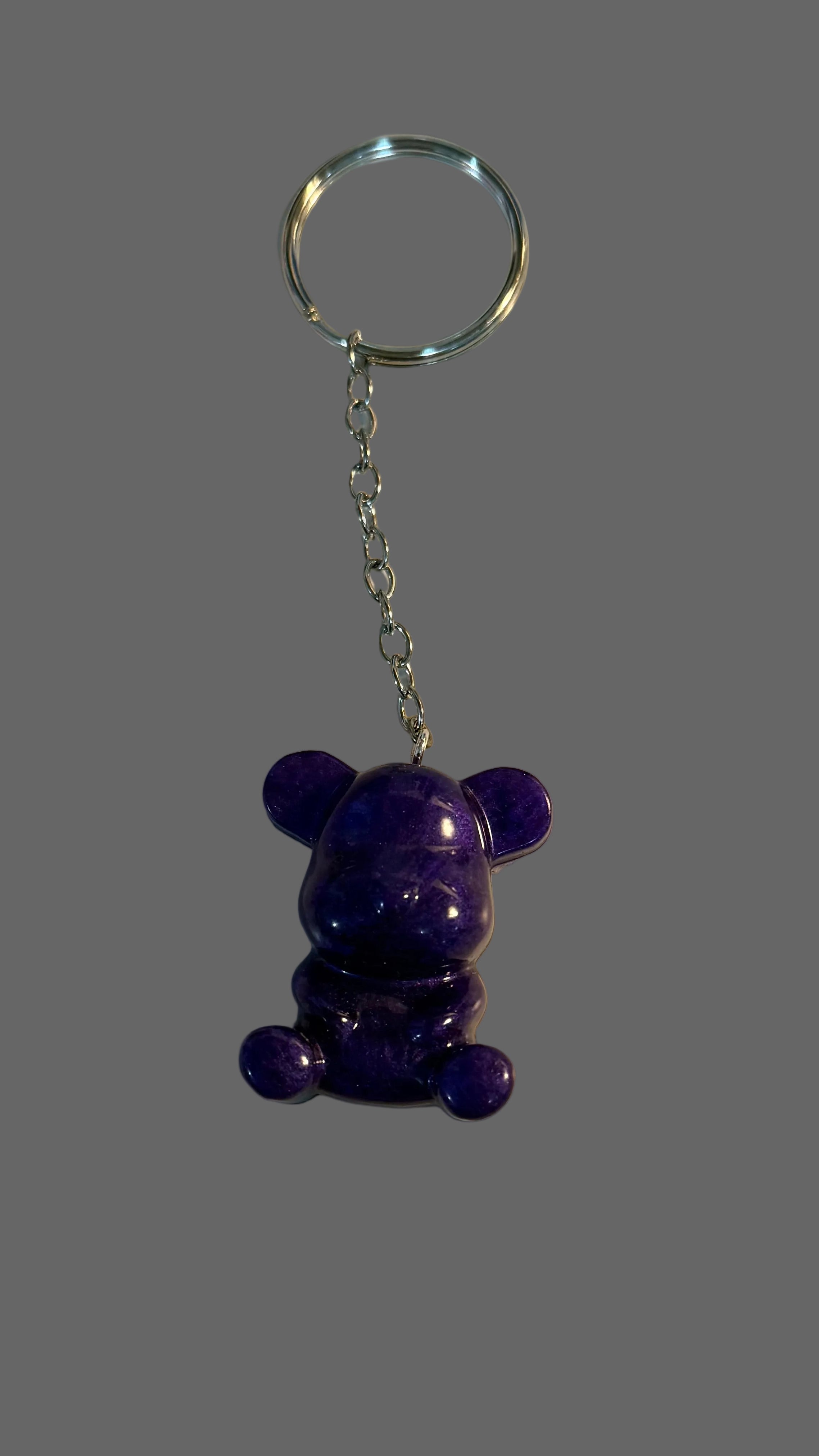 Resin Teddy Bear 1.5” Keychain