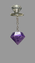Diamond Shape Resin Keychain 1”