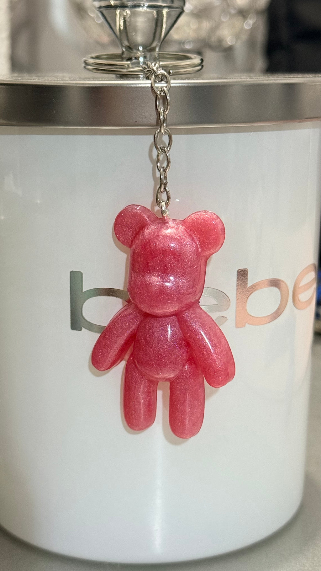 Resin Stand Teddy Bear Keychain 2”