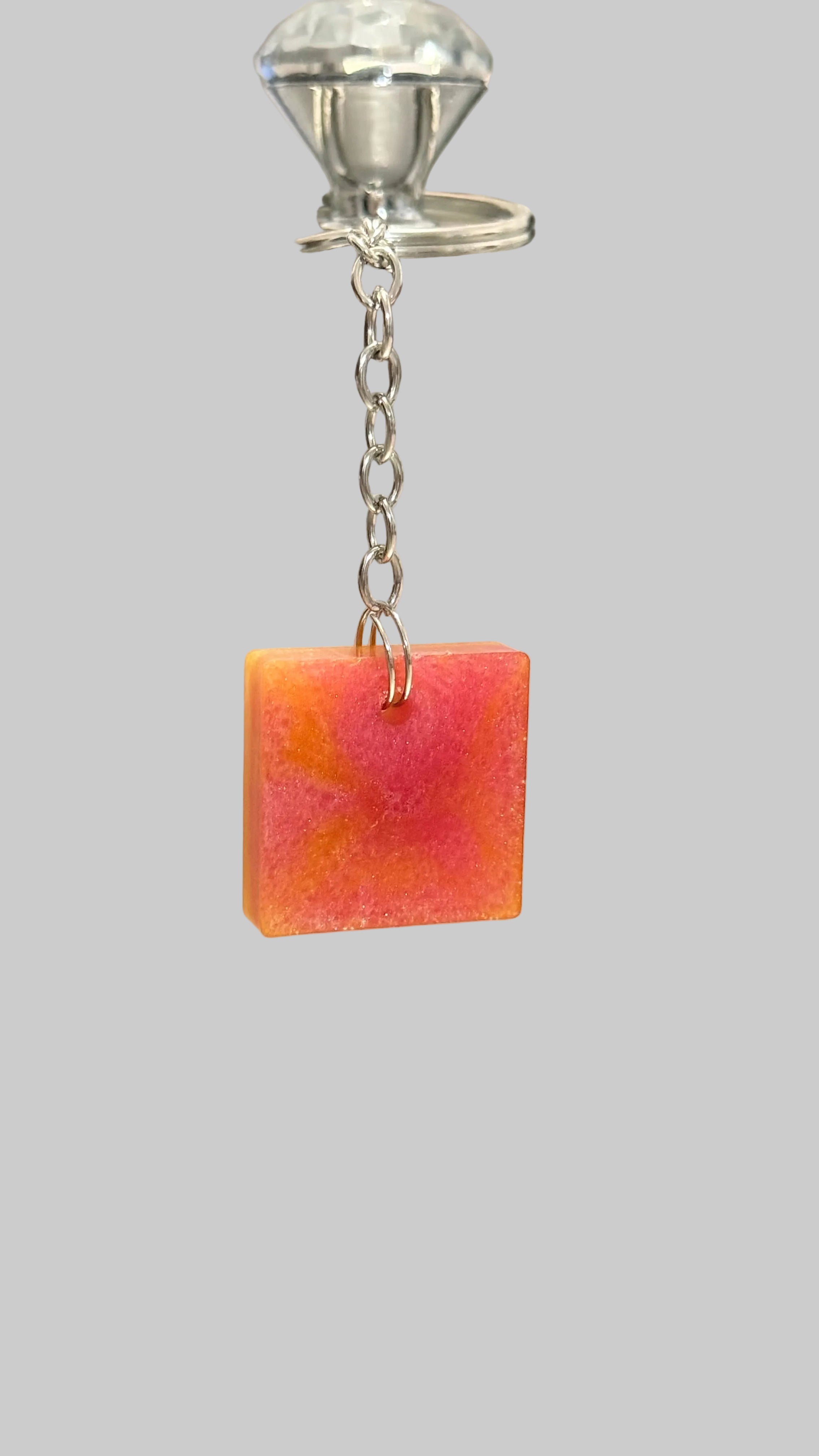 Square 1.2” Resin Keychain