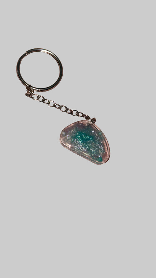 Half Moon Resin Keychain