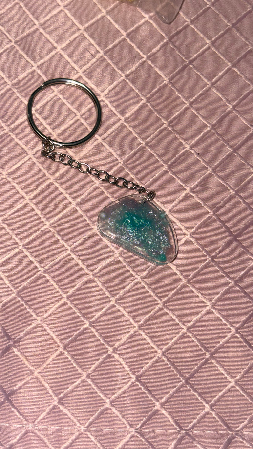 Half Moon Resin Keychain