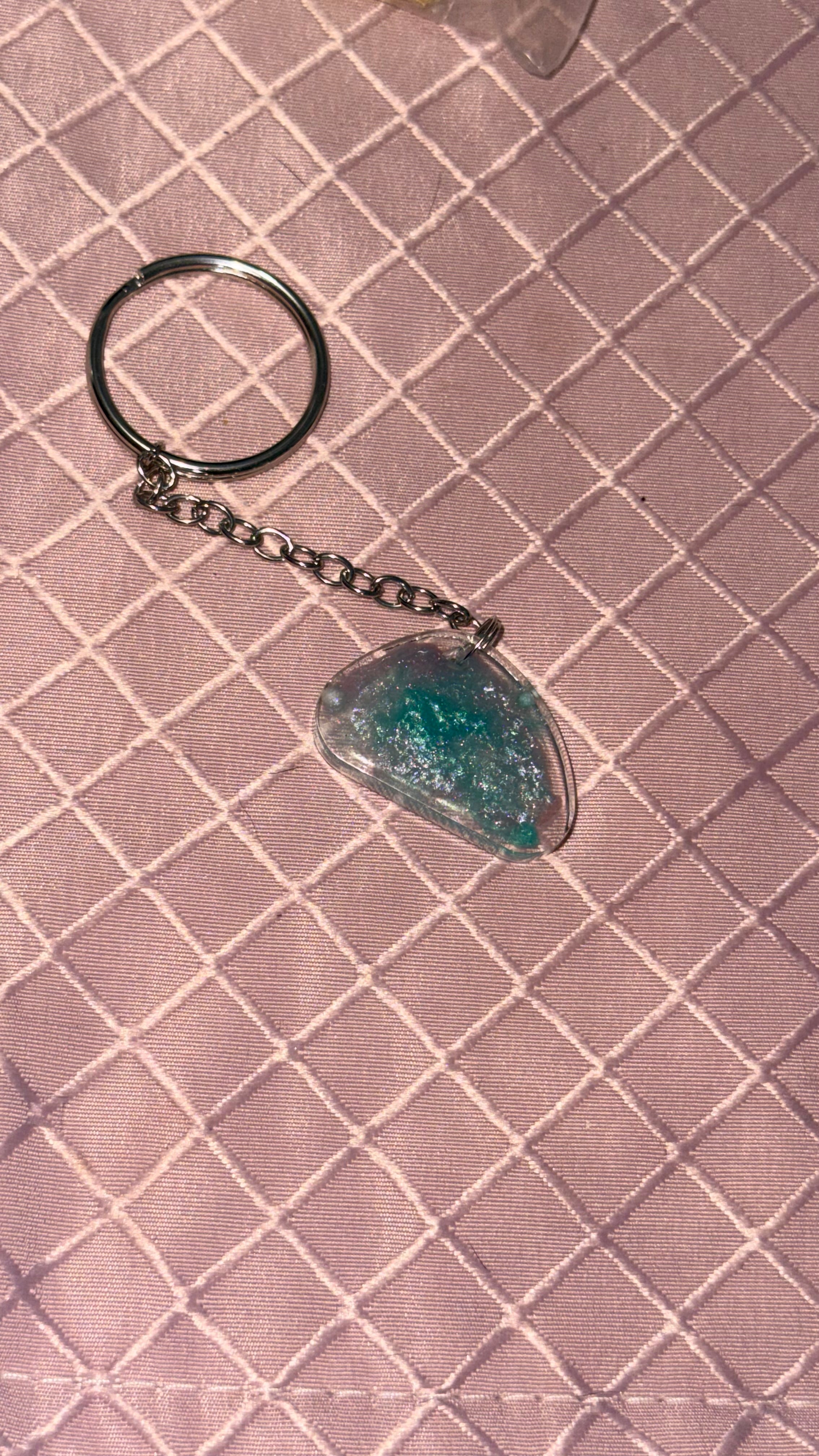 Half Moon Resin Keychain